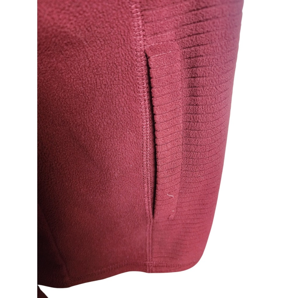 St Johns Bay Active Womens Burgundy Quarter Zip Fleece Pullover Ribbed‎ Medium - Picture 2 of 7